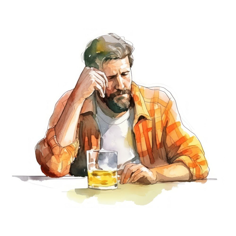 Men alcoholic drinking portrait adult. AI generated Image by rawpixel.
