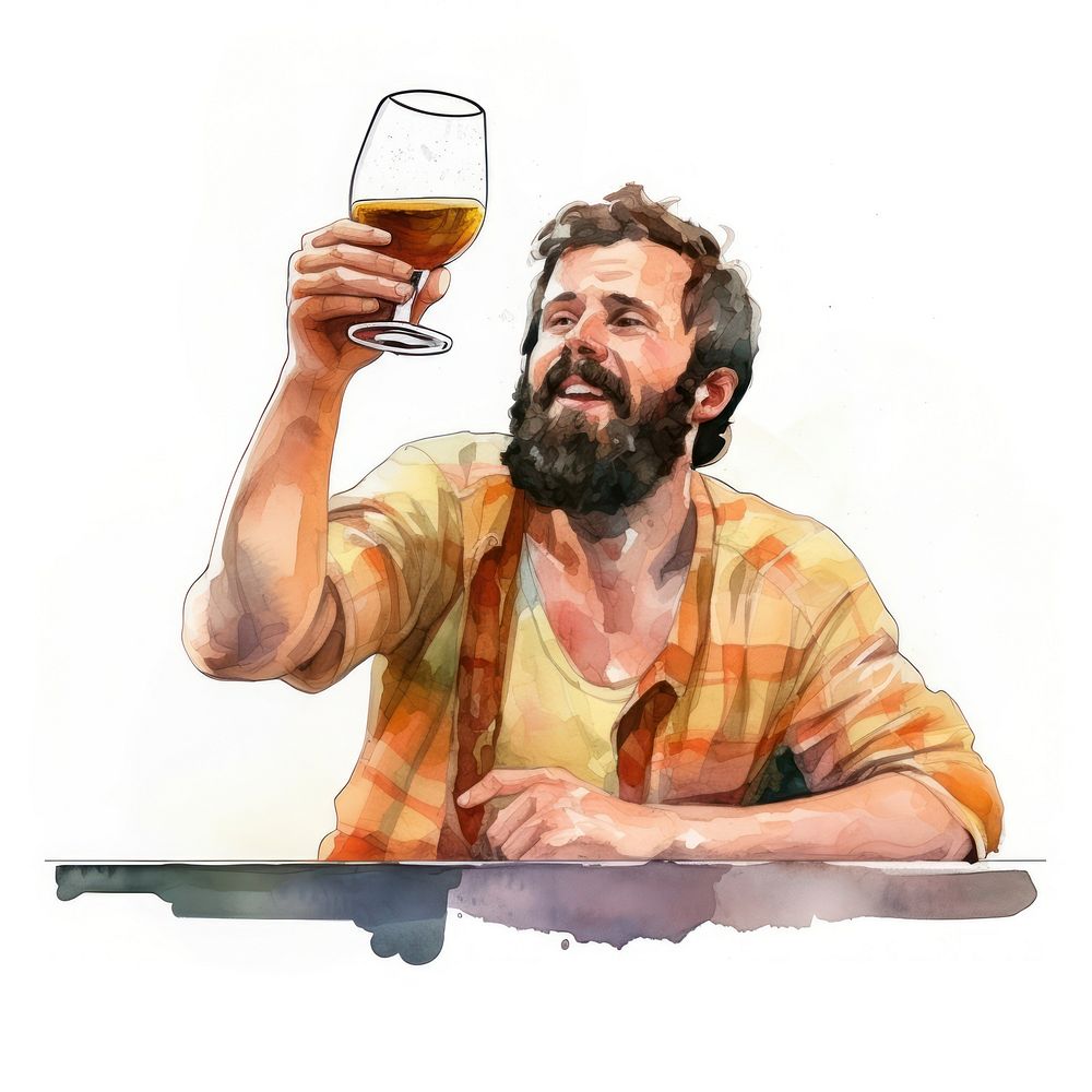 Men alcoholic drinking portrait glass. AI generated Image by rawpixel.