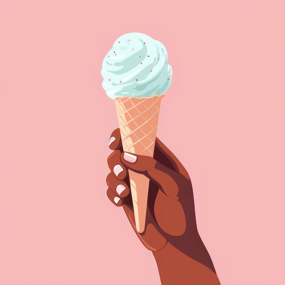 Hand holding of icecream dessert adult food.