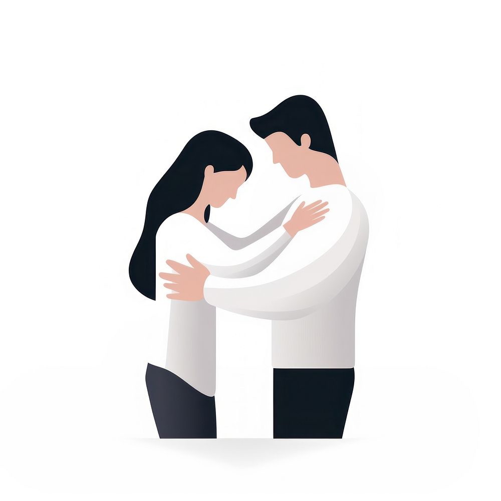 Hug hugging adult affectionate. AI generated Image by rawpixel.