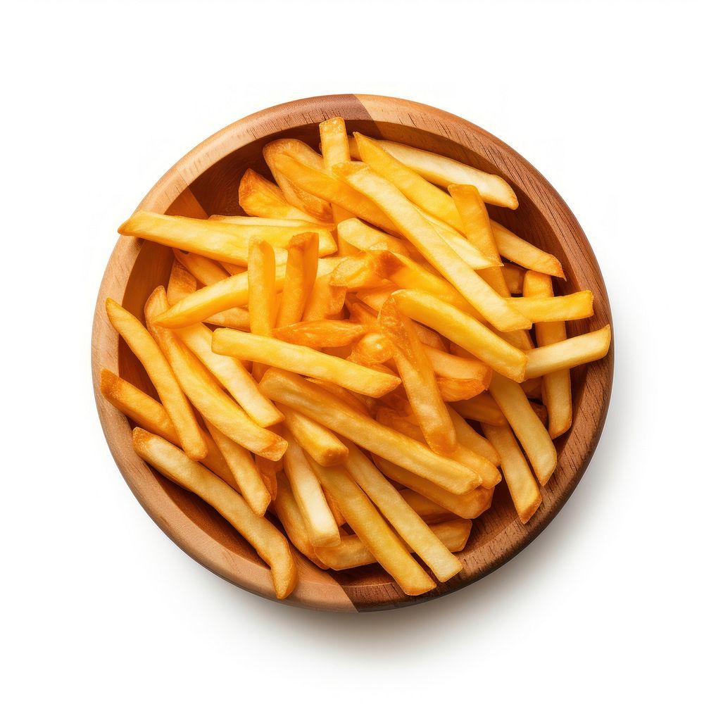 Fries food white background french fries. AI generated Image by rawpixel.
