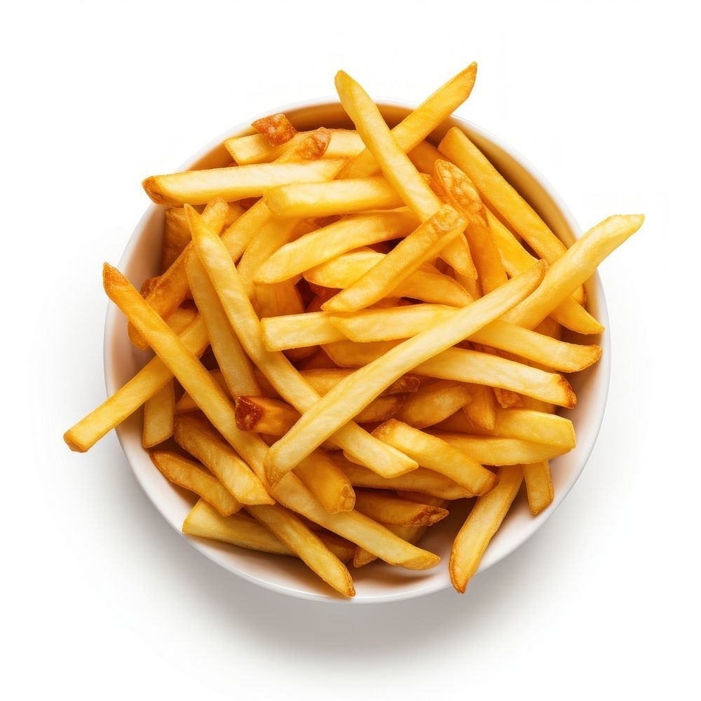 Fries food white background french fries. 