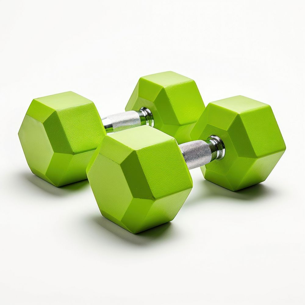 Green classic dumbbells sports green gym. AI generated Image by rawpixel.