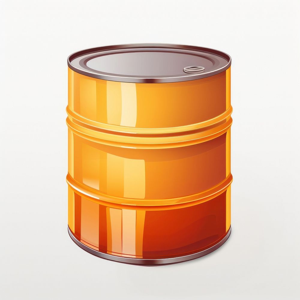 Oil barrel white background container. AI generated Image by rawpixel.