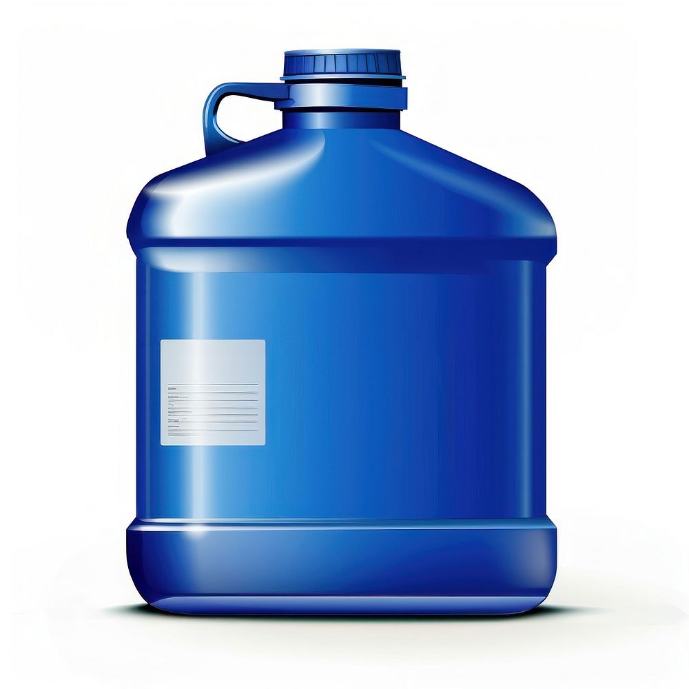 Oil bottle blue white background. AI generated Image by rawpixel.