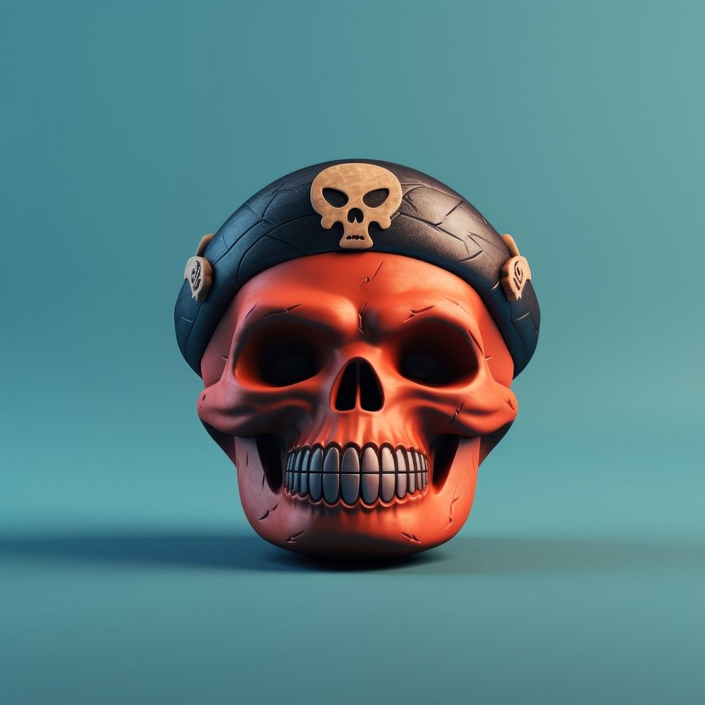 Pirate skull jack-o'-lantern representation halloween.