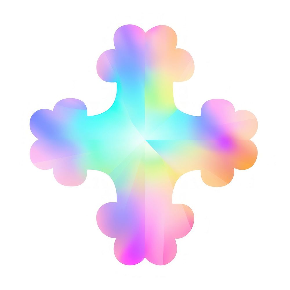Christian cross abstract purple symbol.