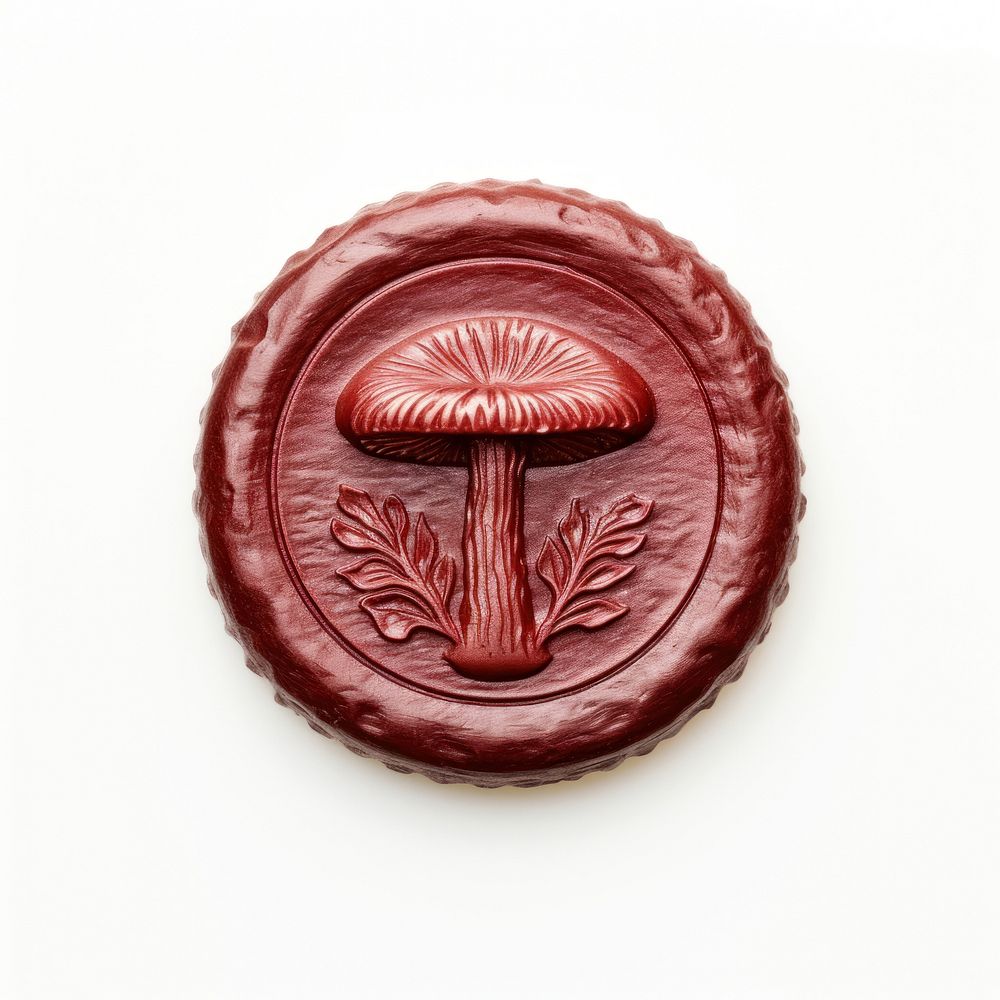 Seal Wax Stamp a mushroom fungus white background vegetable.