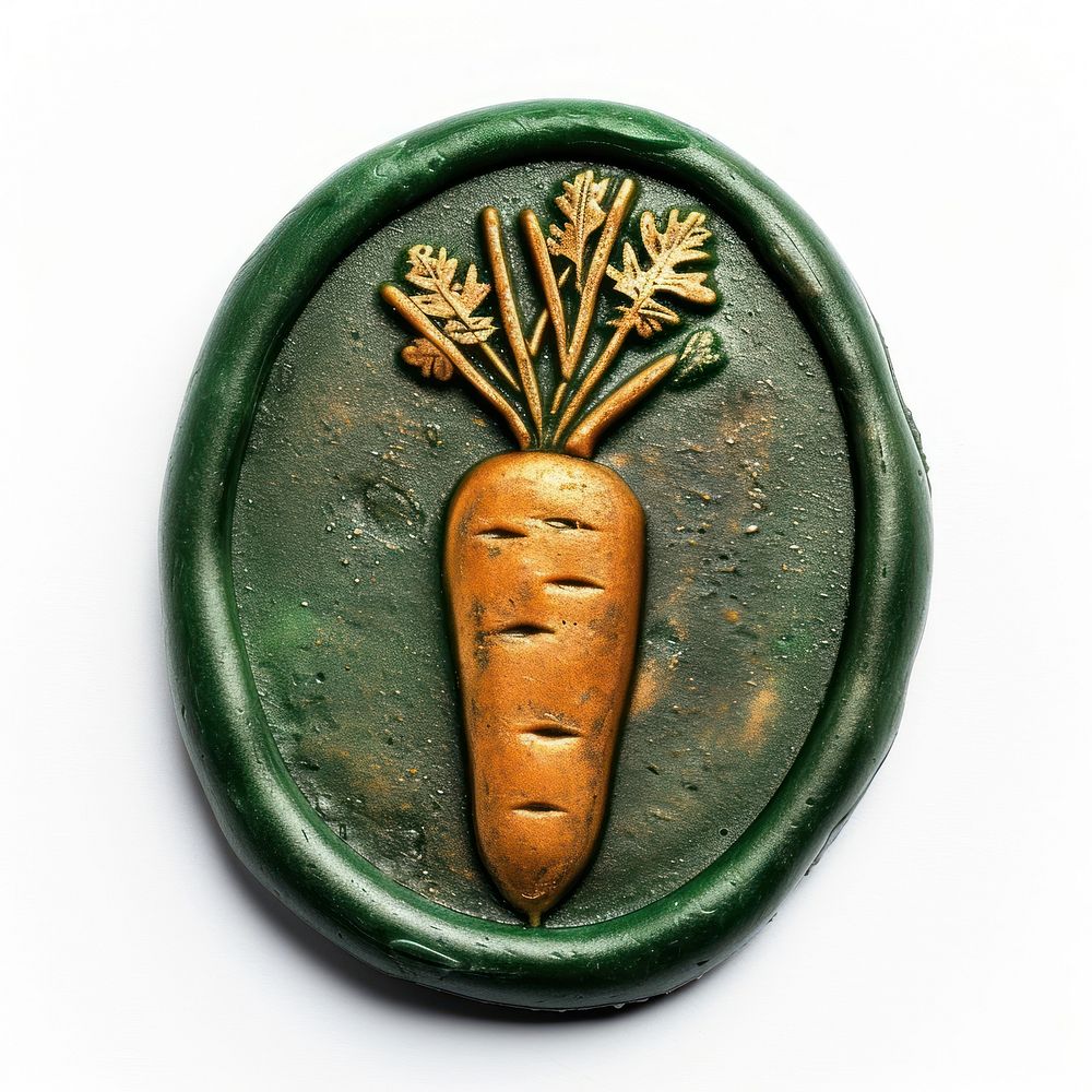 Seal Wax Stamp a carrot white background accessories freshness.