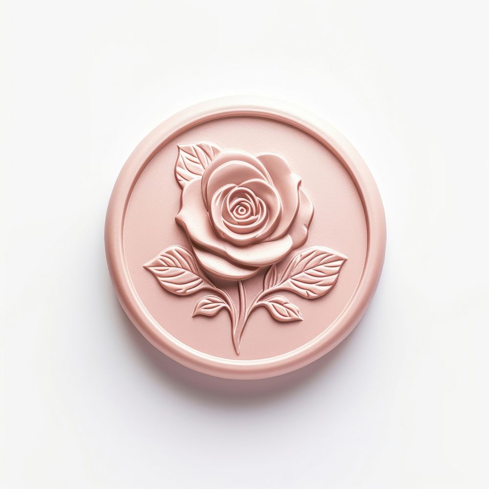 Seal Wax Stamp a rose flower shape plant.