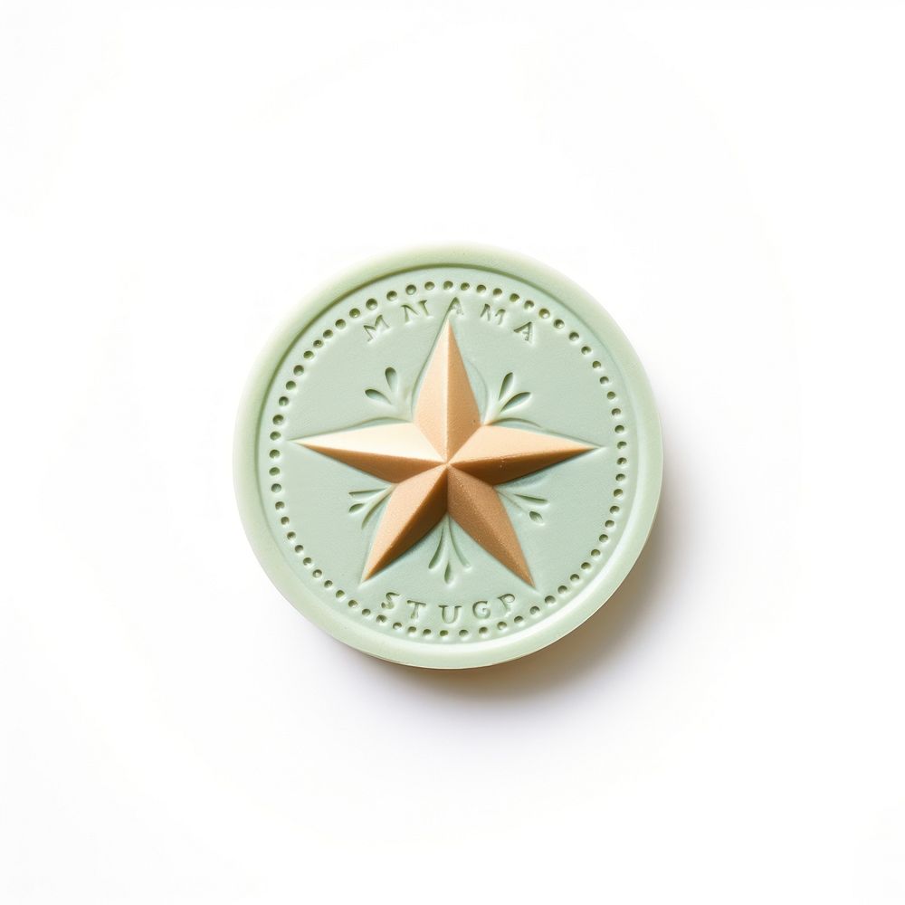 Seal Wax Stamp a star white background currency starfish.