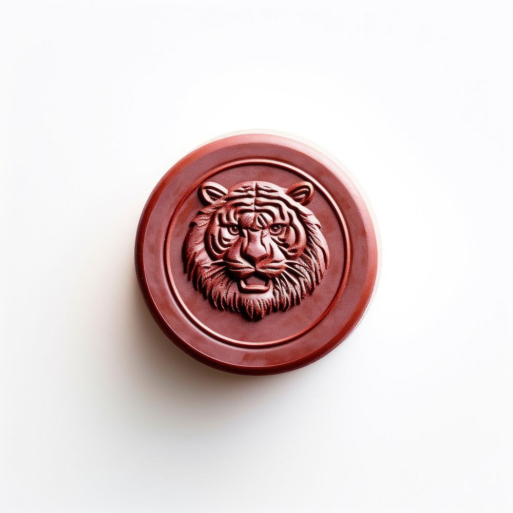 Seal Wax Stamp a tiger craft white background accessories.
