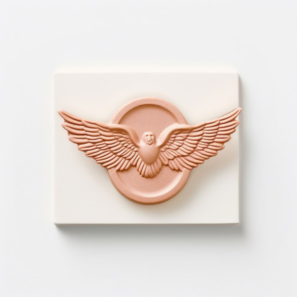 Seal Wax Stamp an angel wings white background creativity wallet.