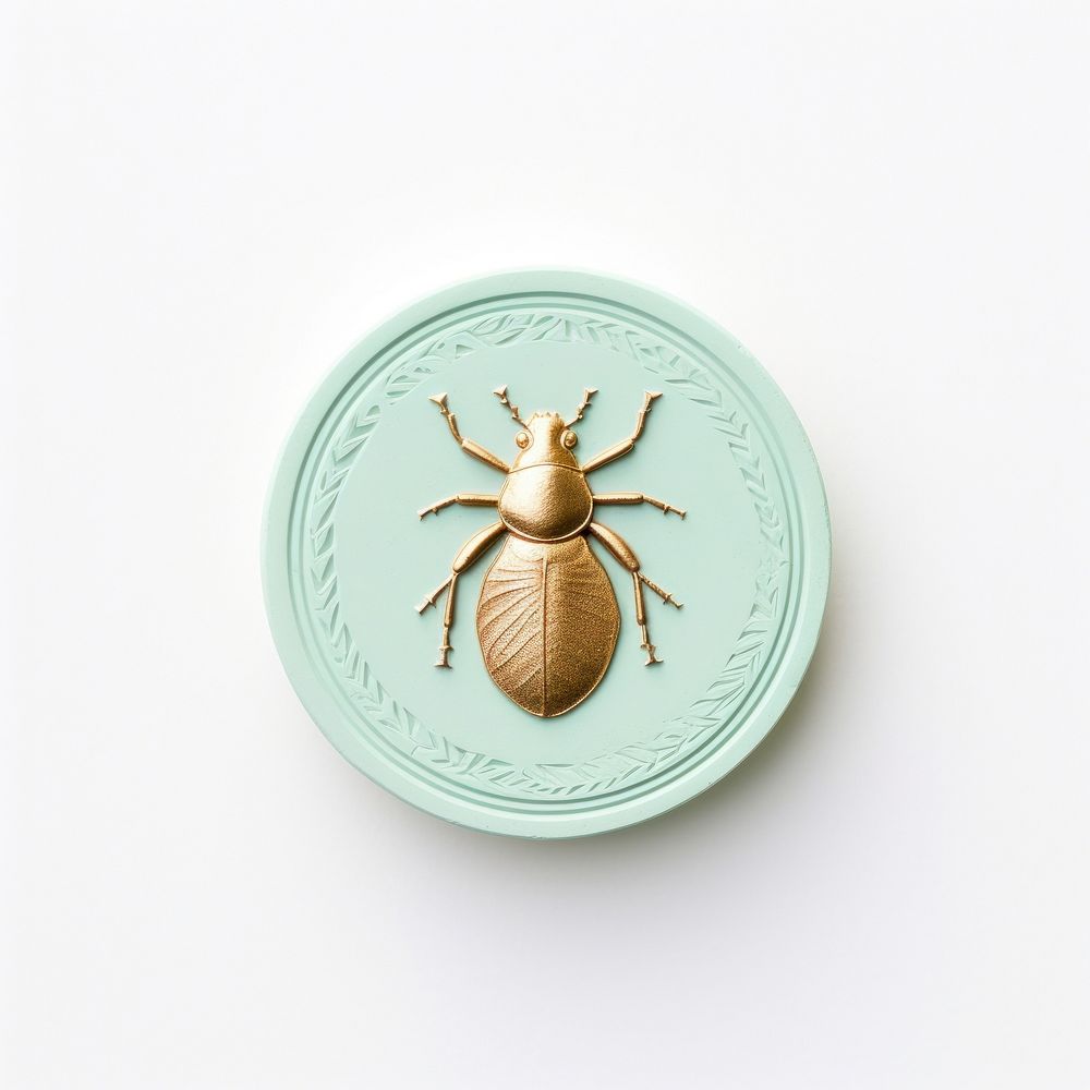 Seal Wax Stamp an insect animal white background invertebrate.