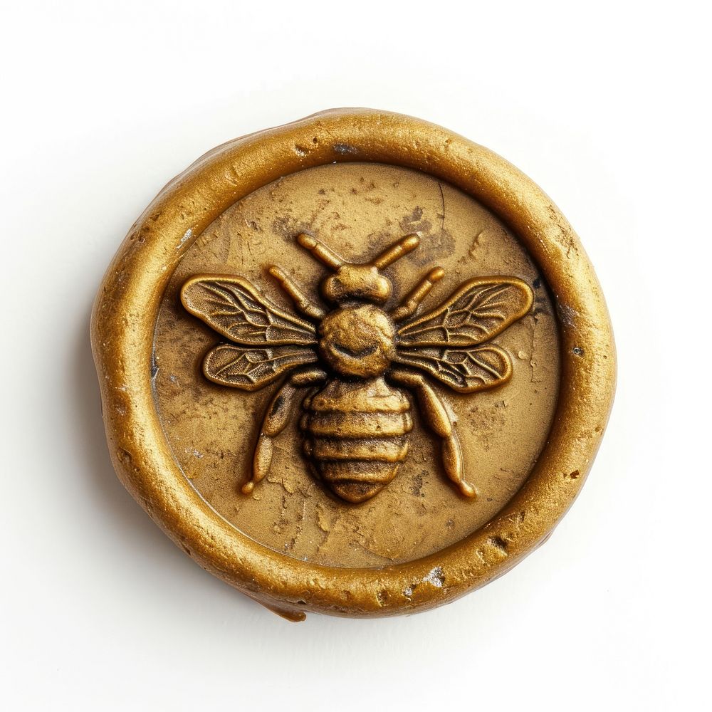 Seal Wax Stamp bees locket | Free Photo - rawpixel