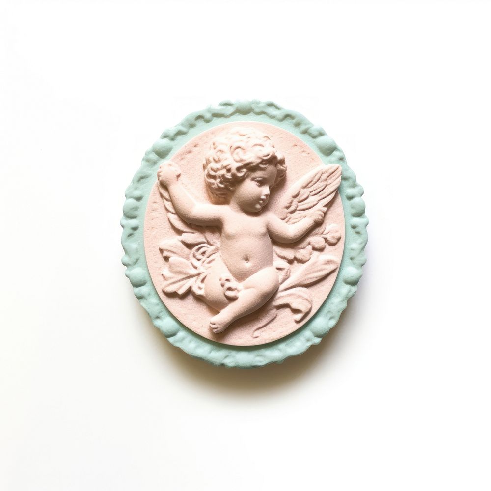 Seal Wax Stamp of a cherub shape craft representation.