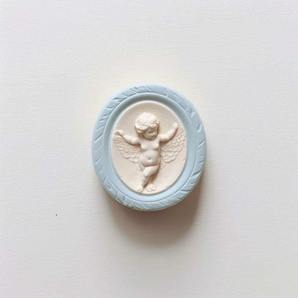 Seal Wax Stamp of a cherub shape art representation.