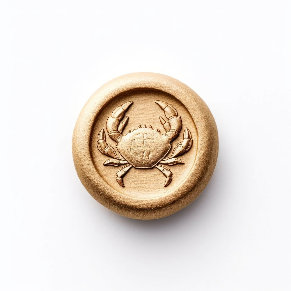 Seal Wax Stamp of a crab craft white background accessories.