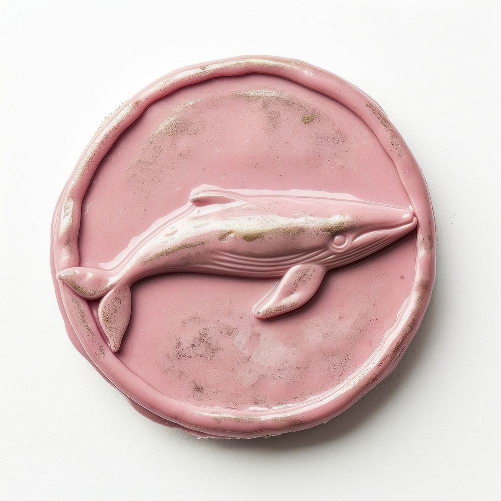 Seal Wax Stamp pink whale animal confectionery accessories.
