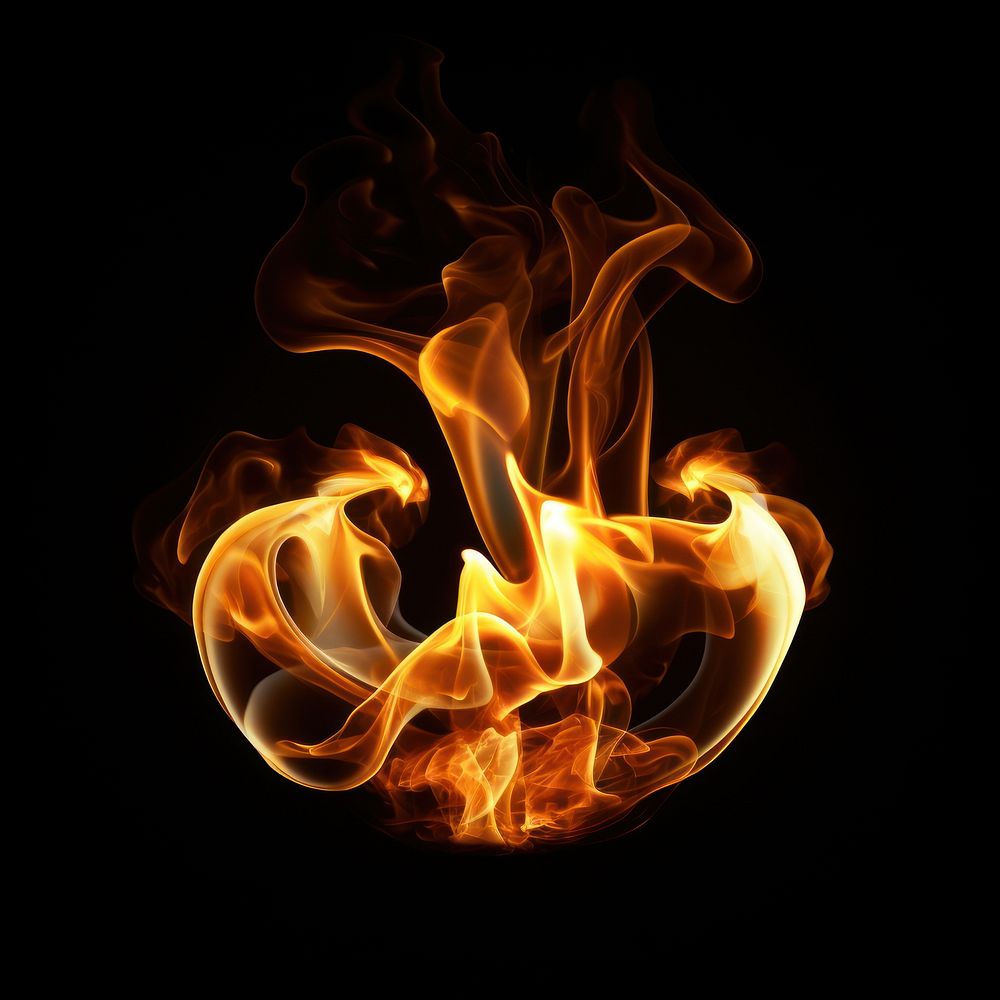 Flame spark bonfire illuminated fireplace.