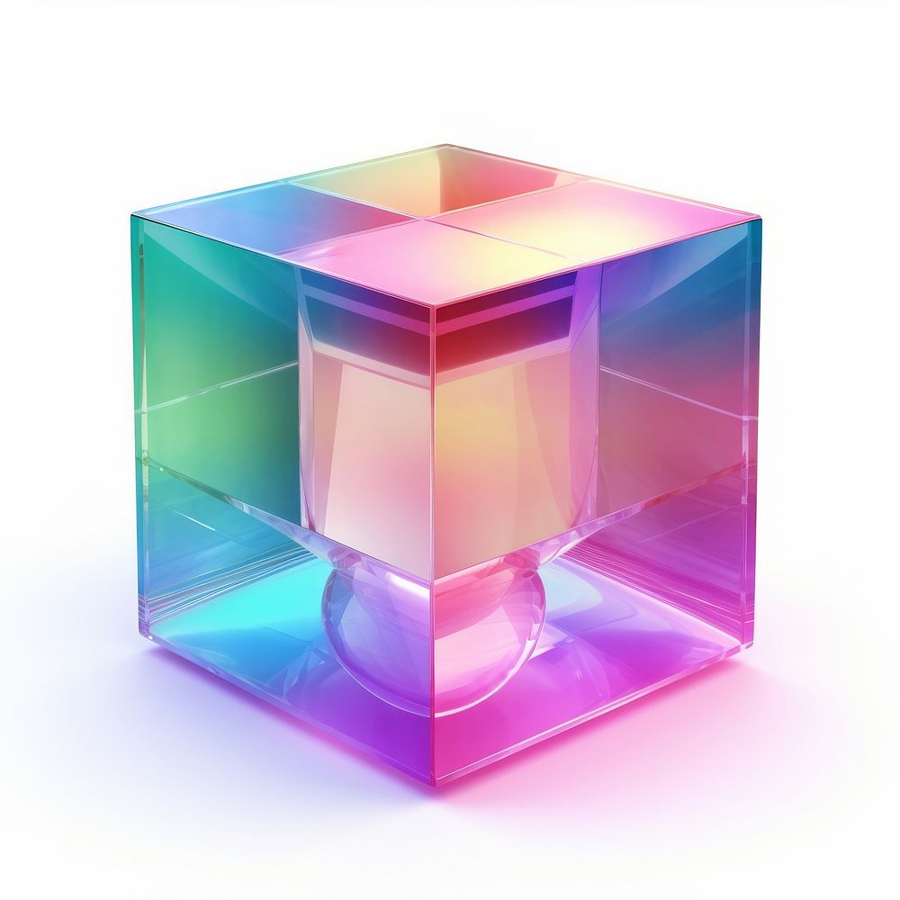 A cube toy white background rectangle.