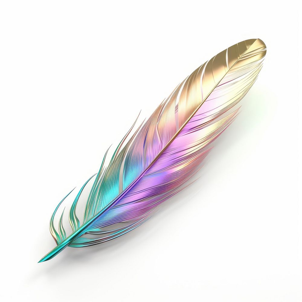 A feather jewelry white background lightweight.