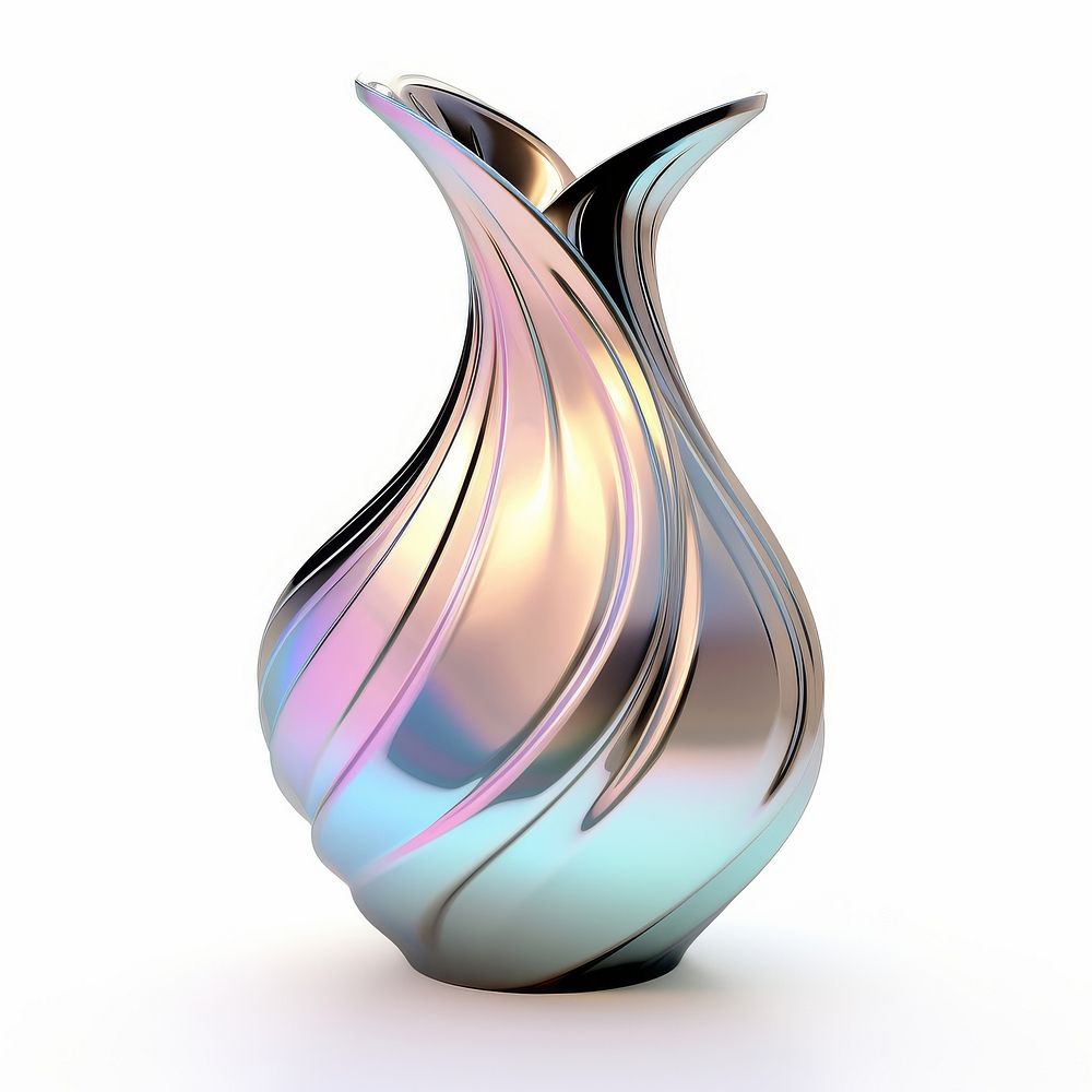 A modern vase design white background creativity abstract.