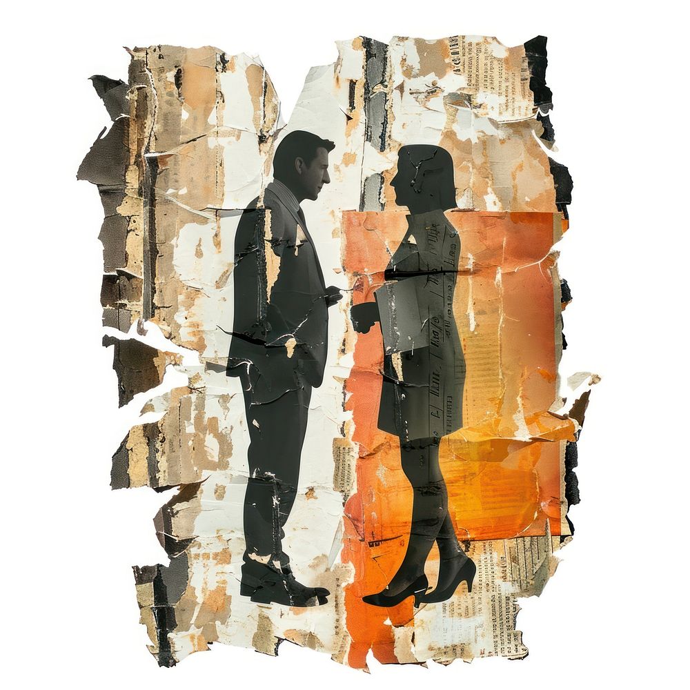 Businessman paper collage element painting drawing adult.