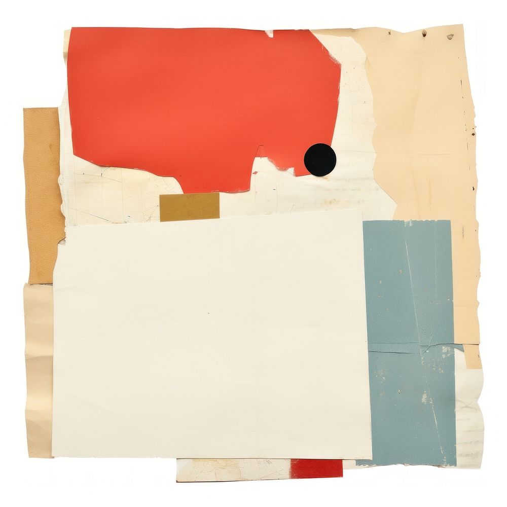 Newpaper paper collage element white background creativity rectangle.