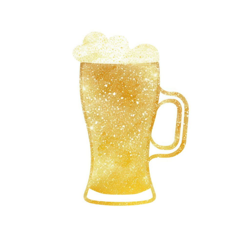 Beer glass icon drink lager white background.
