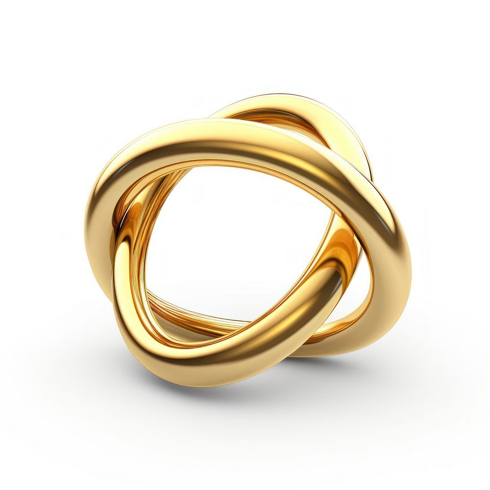 Circle interlocking gold jewelry shiny.