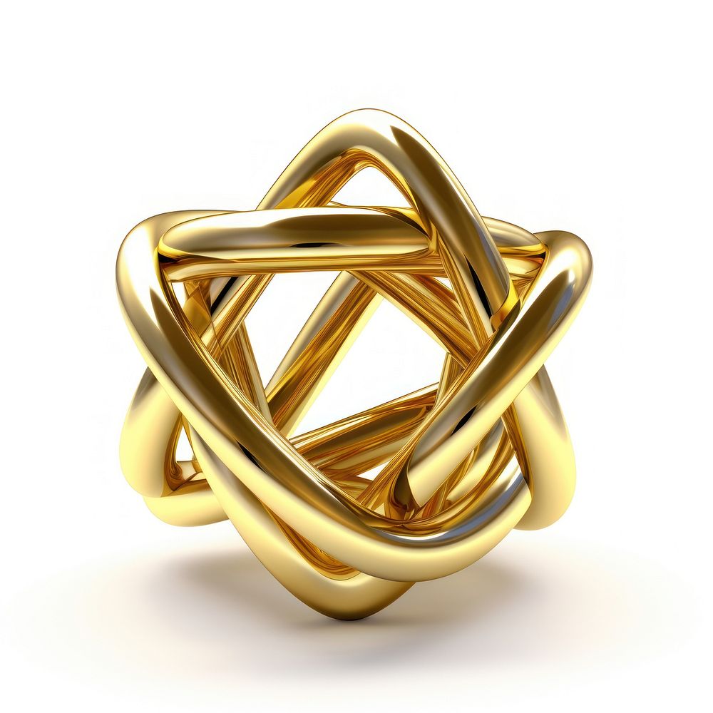 Abstact Geometric shape gold jewelry shiny.
