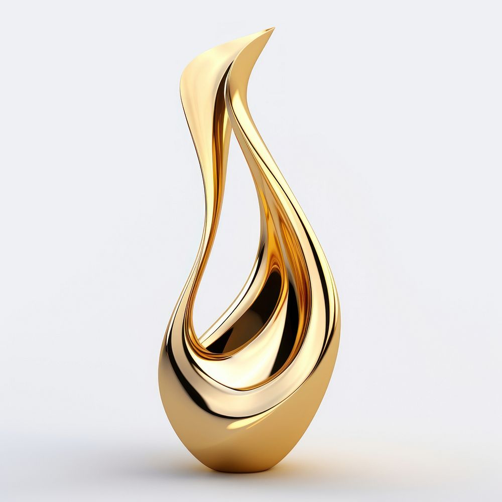 Abstract vase gold jewelry shiny.
