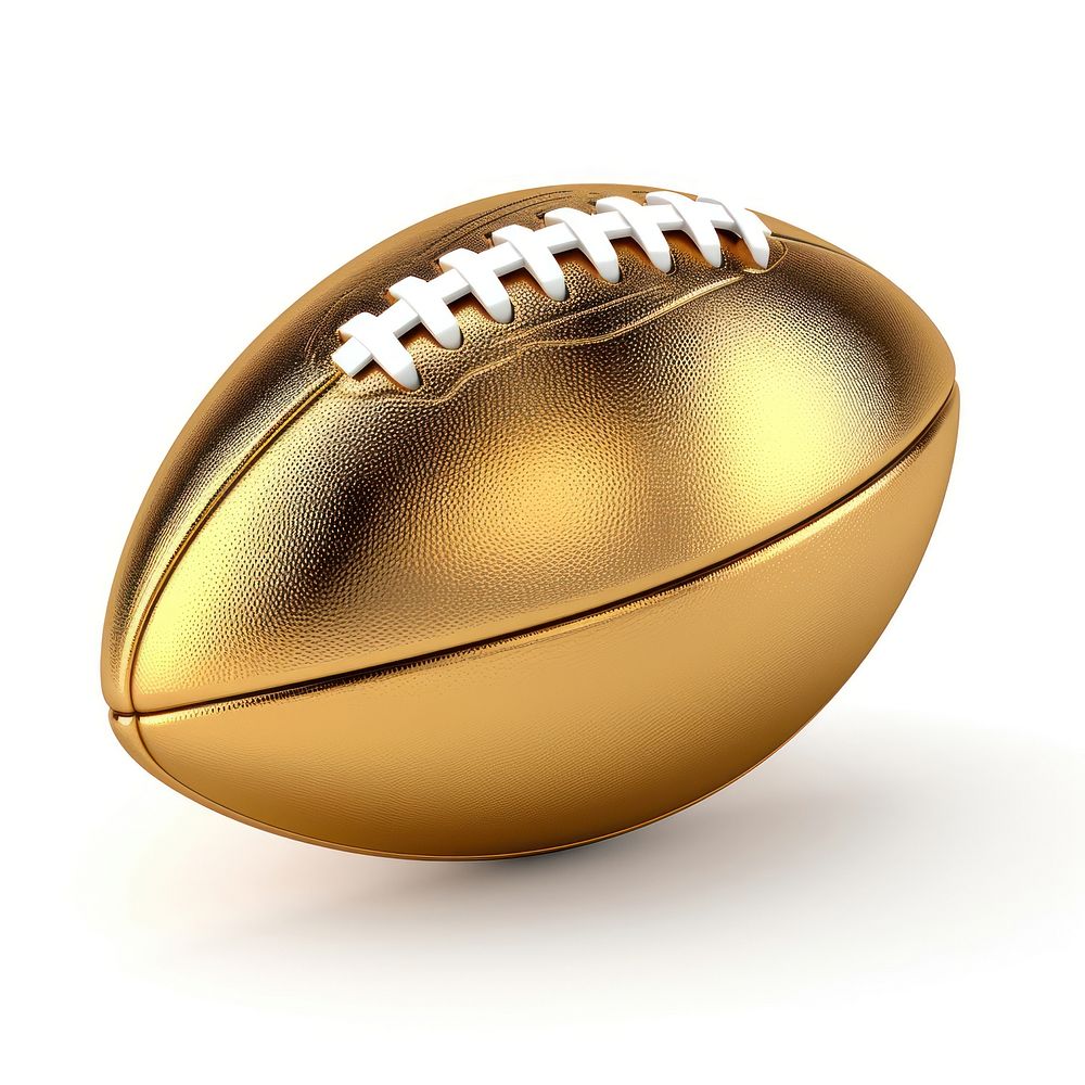 American football sports gold white background.