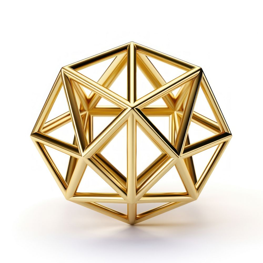 Geometric shape gold jewelry shiny.