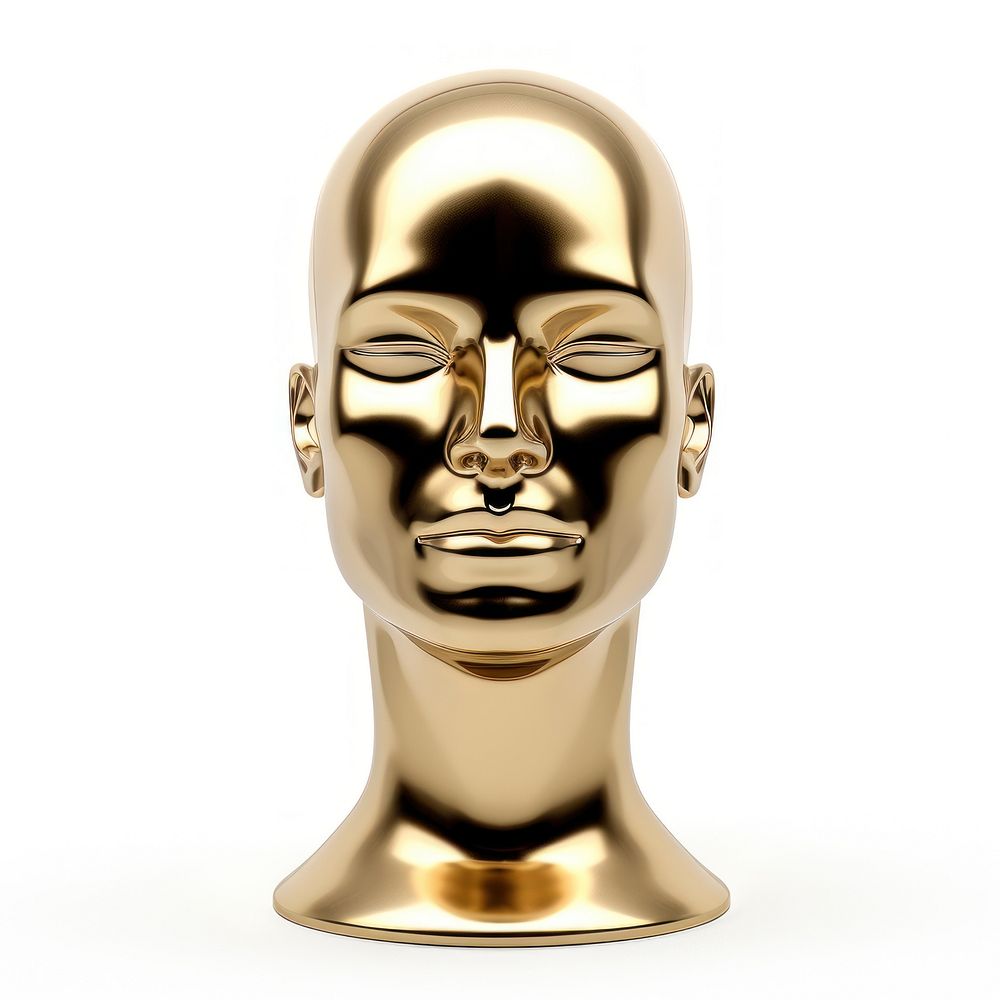 Head human bronze shiny adult.