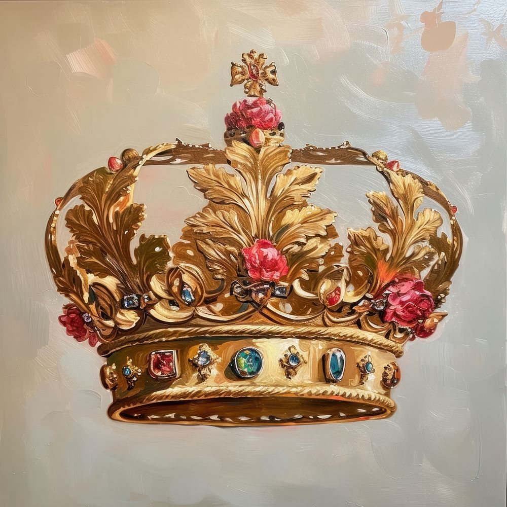 Vintage golden crown painting representation | Free Photo Illustration ...