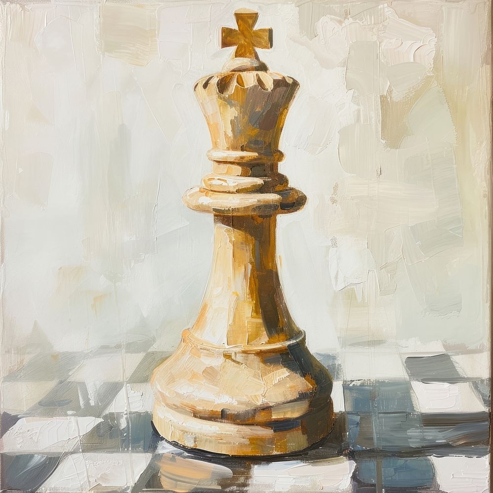 King chess piece painting game intelligence.
