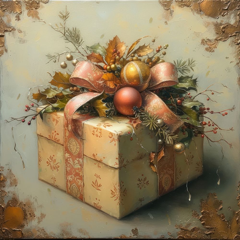 Gift celebration painting wrapped.