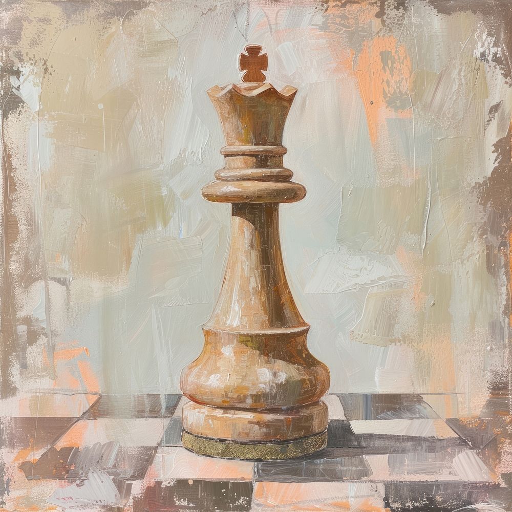 King chess piece painting game old.