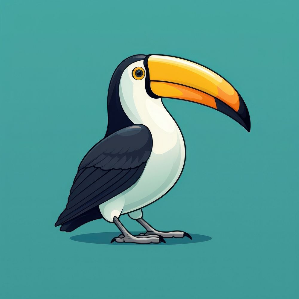 Toucan bird animal beak side view. AI generated Image by rawpixel.
