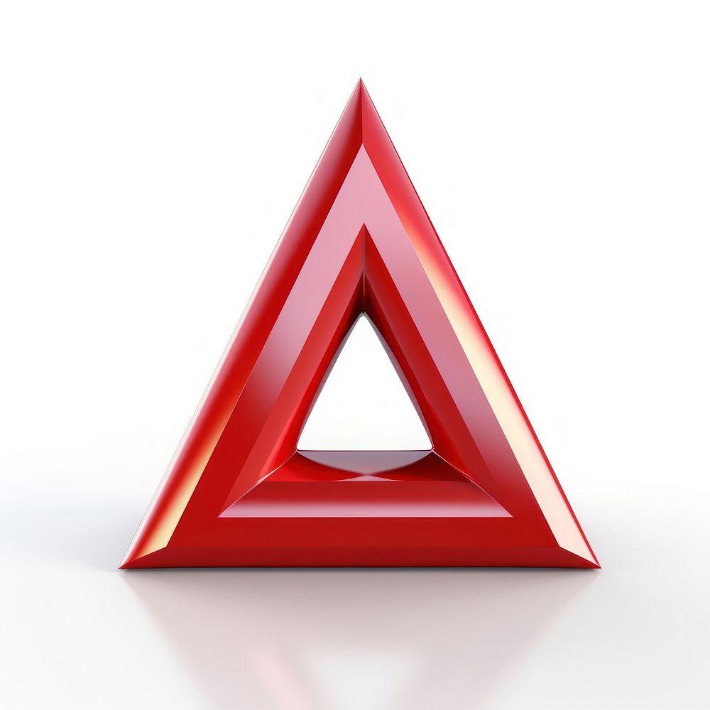 Symbol white background triangle pyramid.