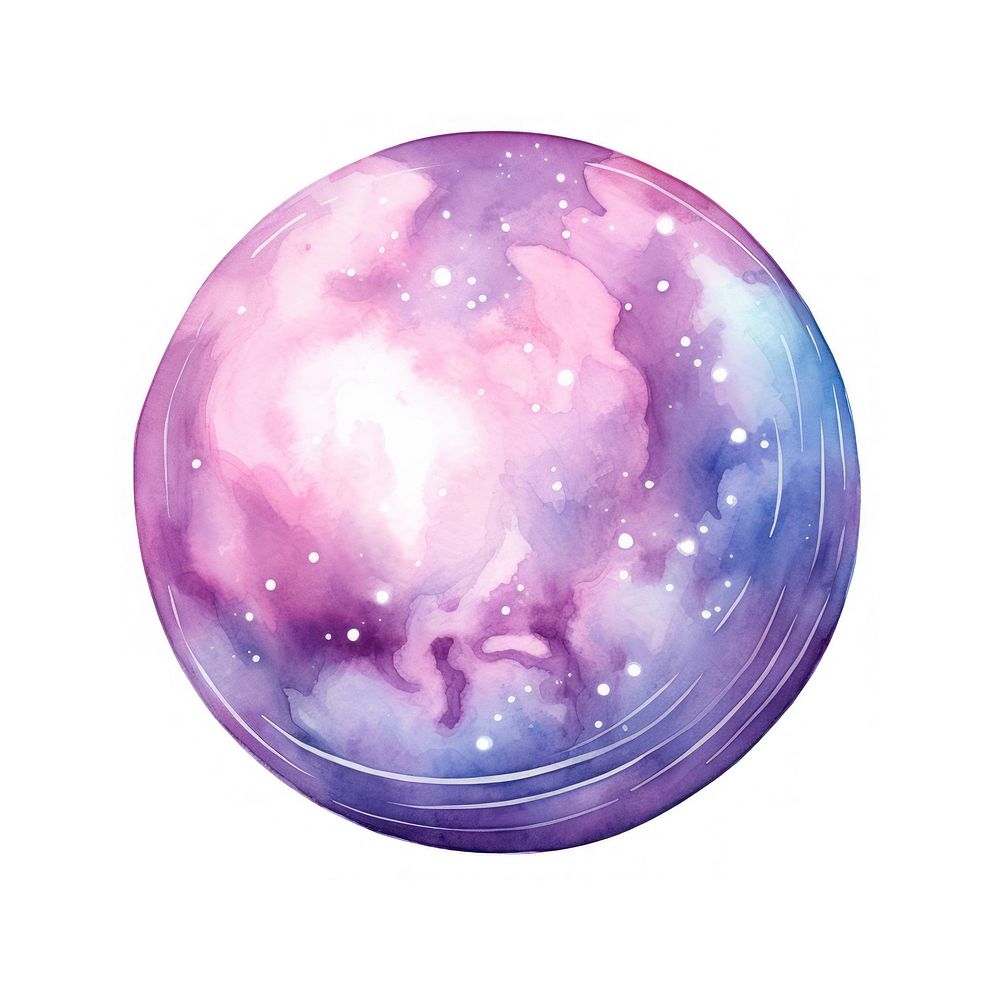 Metaverse in Watercolor style astronomy universe sphere.