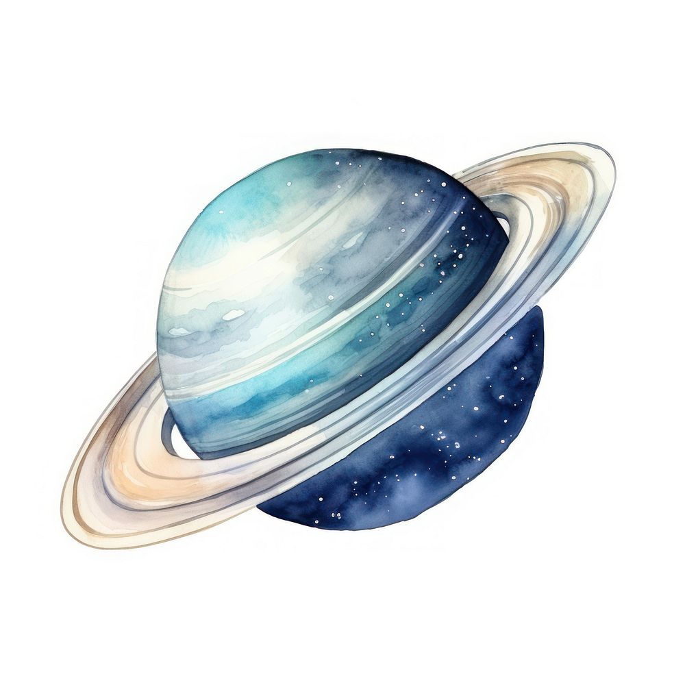 Metaverse in Watercolor style astronomy planet space.