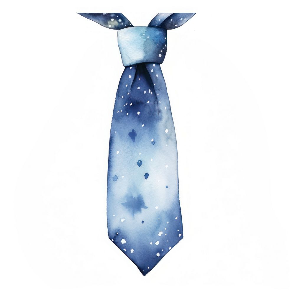 Necktie in Watercolor style star white background accessories.