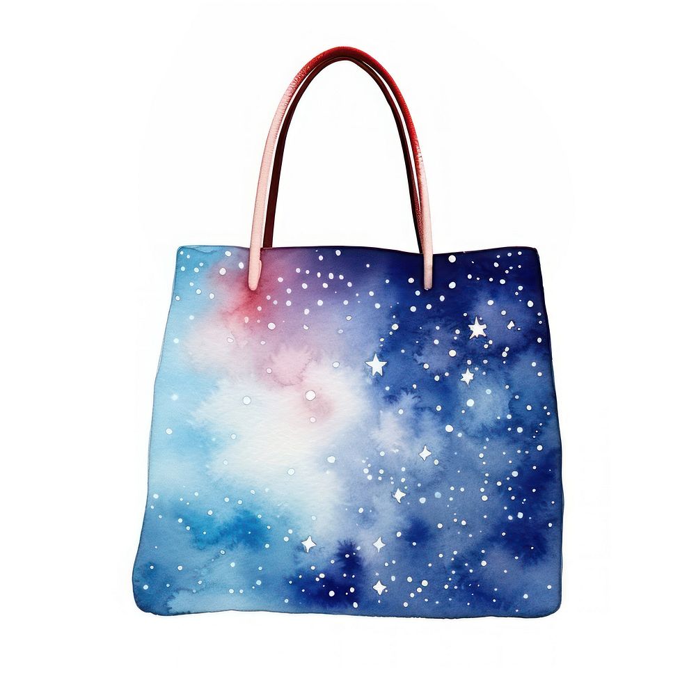 Bag in Watercolor style handbag galaxy purse.
