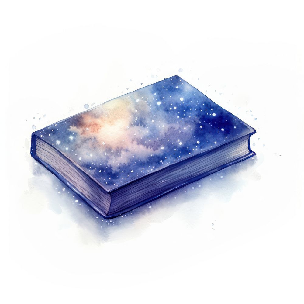 Book in Watercolor style publication galaxy star.