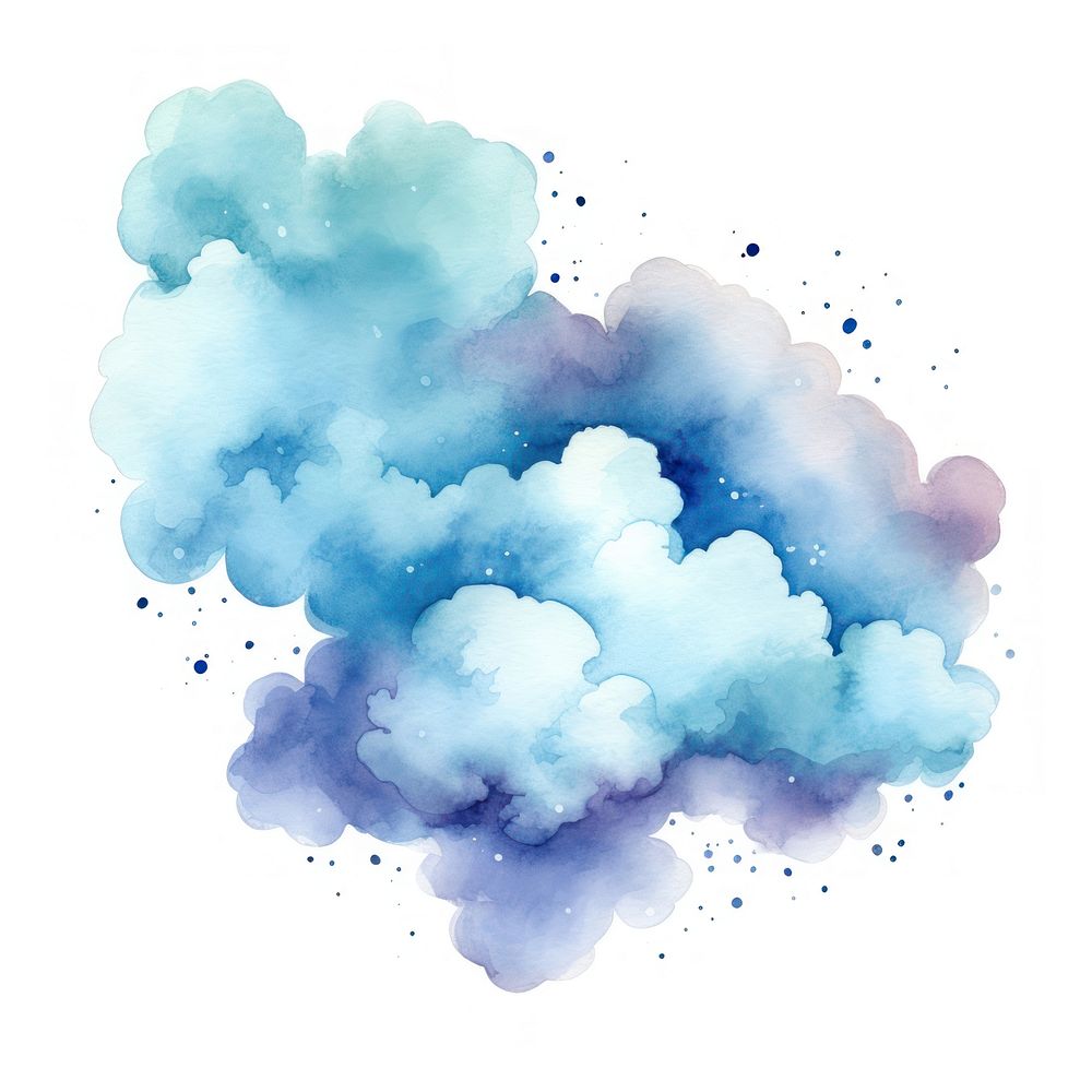 Cloud in Watercolor style backgrounds outdoors paint.