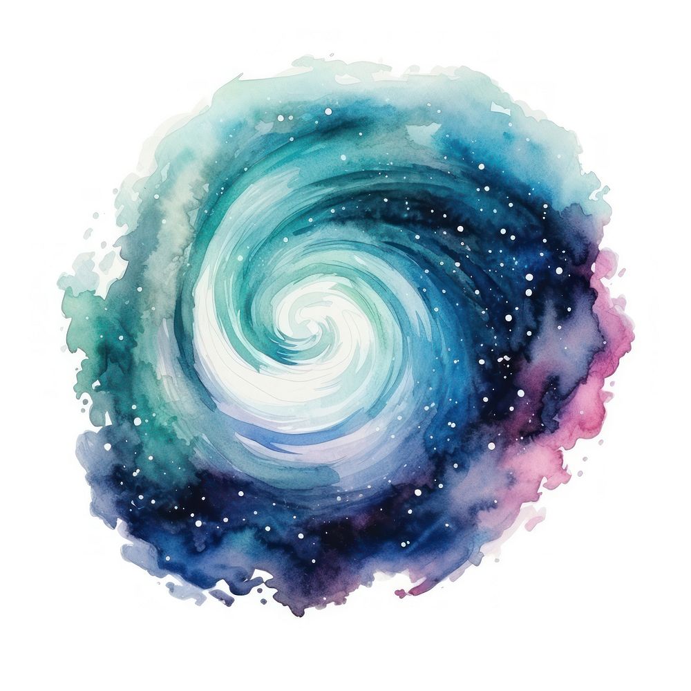 Coat in Watercolor style galaxy nature spiral.