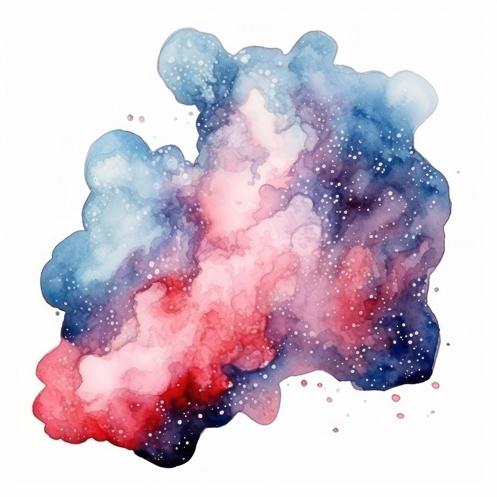 Coat in Watercolor style galaxy star white background.
